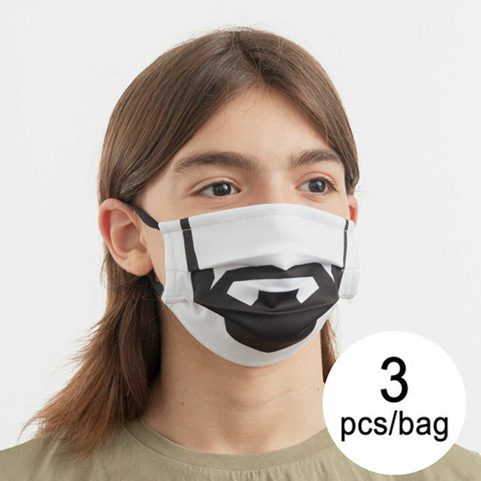 Hygiënisch en herbruikbaar gezichtsmasker gemaakt van stof Beard Luanvi Maat M Pakket van 3 stuks